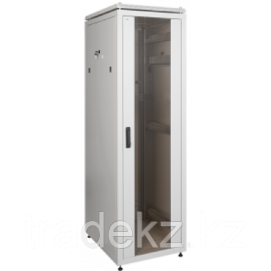 ITK Шкаф сетевой 19" LINEA N 24U 600х600 мм стеклянная передняя дверь серый, фото 2
