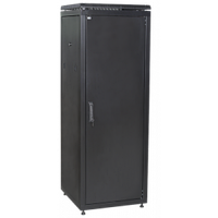 ITK Шкаф сетевой 19" LINEA N 28U 600х600 мм металлическая передняя дверь черный