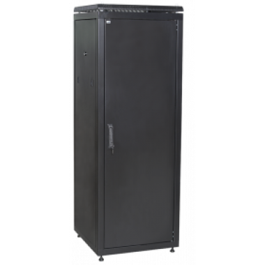 ITK Шкаф сетевой 19" LINEA N 28U 600х1000 мм металлическая передняя дверь черный, фото 2