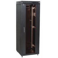 ITK Шкаф сетевой 19" LINEA N 42U 600х600 мм стеклянная передняя дверь черный
