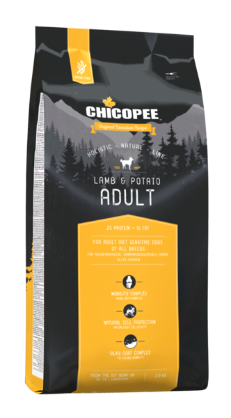 Chicopee HNL Adult Lamb & Potato, корм для взрослых собак, с ягненком и картофелем, уп.2кг.