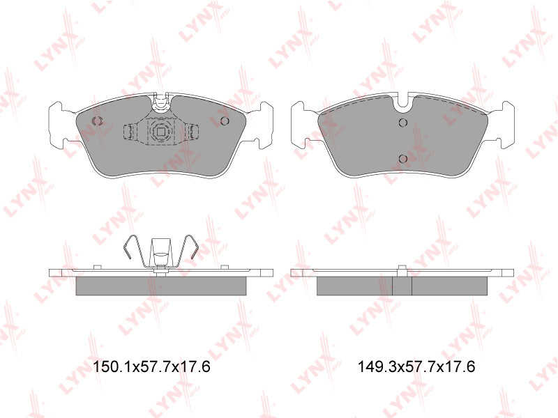 Колодки тормозные дисковые | перед | LYNXauto BD1422 - фото 2 - id-p114620926