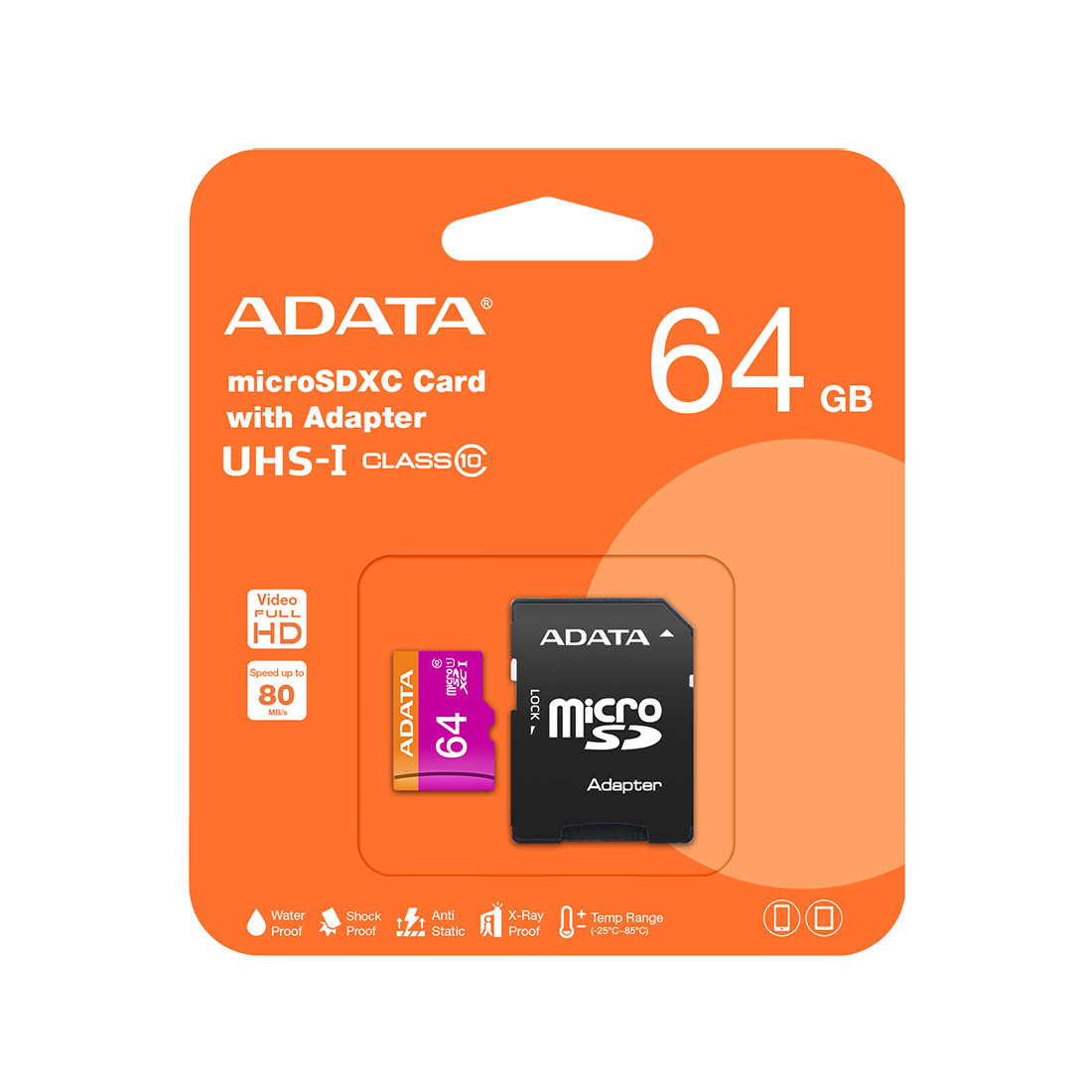 Карта памяти ADATA 64GB UHS-I Class10 A1 (AUSDX64GUICL10A1-RA1) - фото 3 - id-p115267606