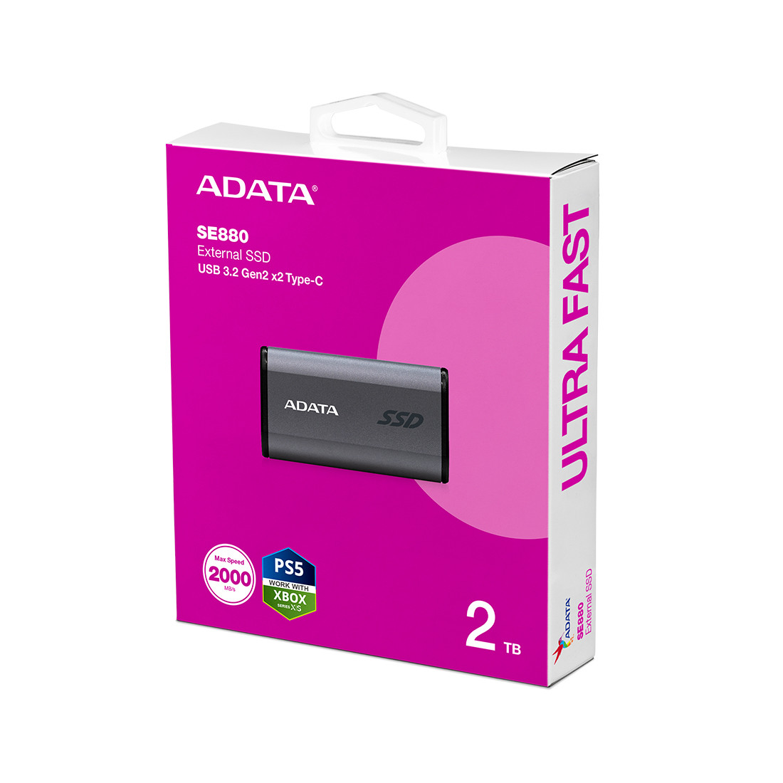 Внешний SSD накопитель ADATA SE880 2ТБ Серый - фото 3 - id-p115267612