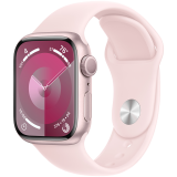 Часы Apple Watch Series 9 GPS 41мм розового цвета в алюминиевом корпусе с розовым спортивным ремешком - M/L, - фото 1 - id-p115267395