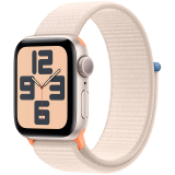 Apple Watch SE GPS 40mm Звёздный Алюминиевый корпус с Звёздной Спортивной петлей, модель A2722 - фото 1 - id-p115267401