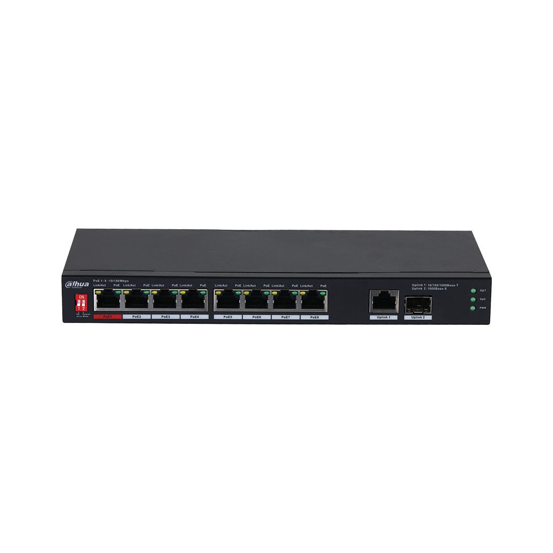 Коммутатор Dahua DH-PFS3110-8ET1GT1GF-96: Сетевой коммутатор с 8 портами Ethernet и 1 портом Gigabit Ethernet. - фото 2 - id-p115267691
