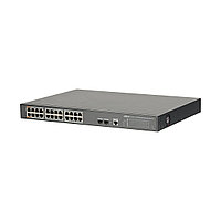 Коммутатор Dahua DH-PFS4226-24GT-240: Сетевой переключатель 24 порта Gigabit Ethernet с 240 Вт PoE.