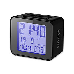 Часы с термометром Kitfort КТ-3303-1, черные