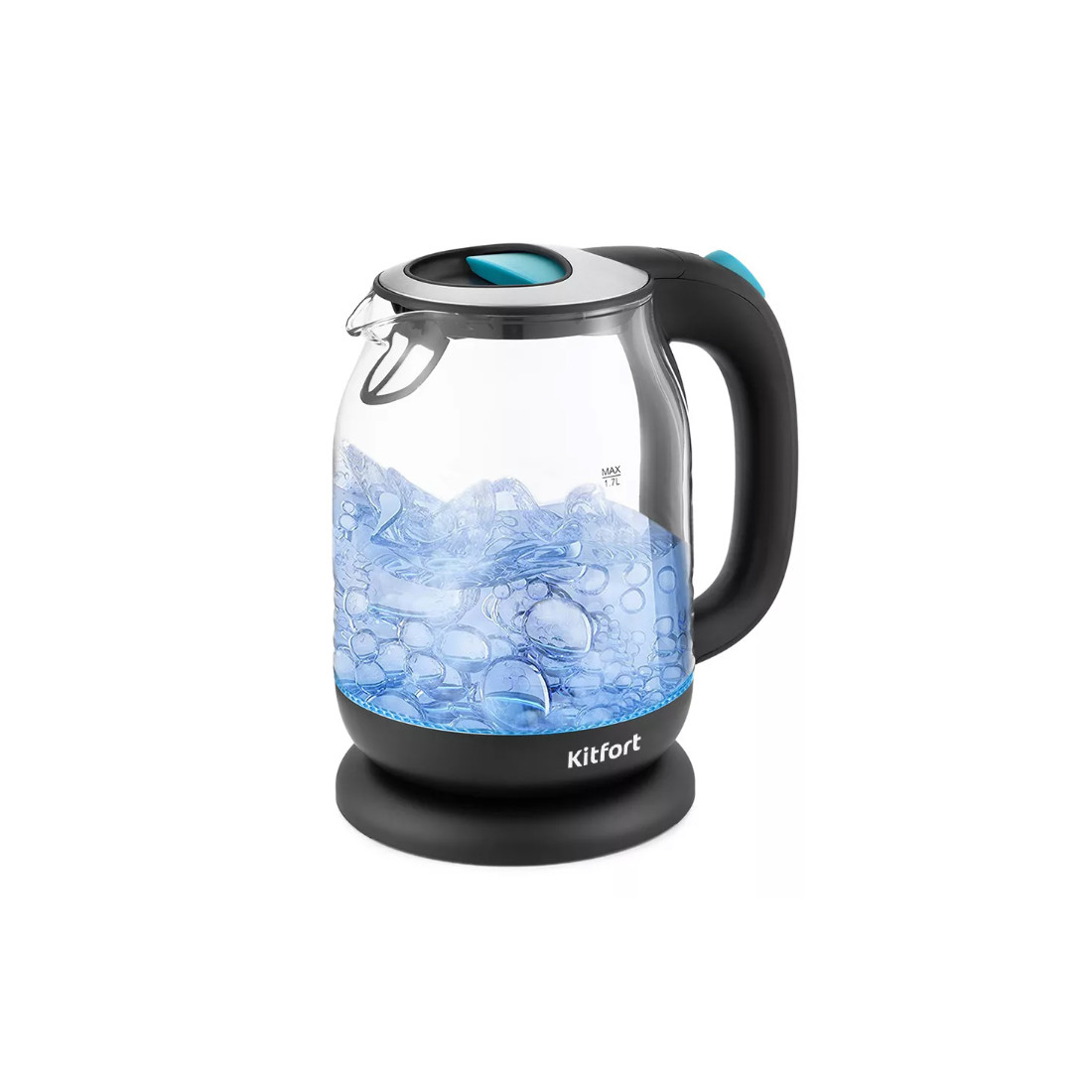 Чайник электрический Kitfort КТ-654-1, голубой, объем 1.7 л - фото 1 - id-p115268483