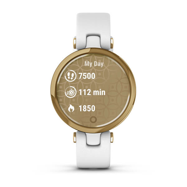 Garmin Lily Light Gold With White Case & Leather Band Smartwatch - фото 7 - id-p115278995
