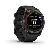 Garmin fenix 7 Pro - Sapphire Solar Edition Smartwatch - Carbon Grey DLC Titanium with Black Band (47mm)