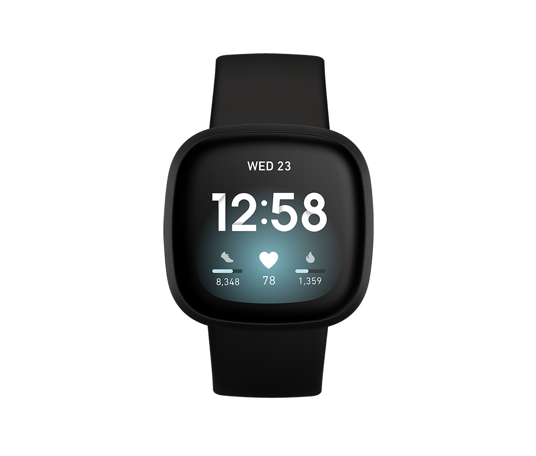 Fitbit Versa 3 Black/Black Aluminum Smartwatch - фото 1 - id-p115279004