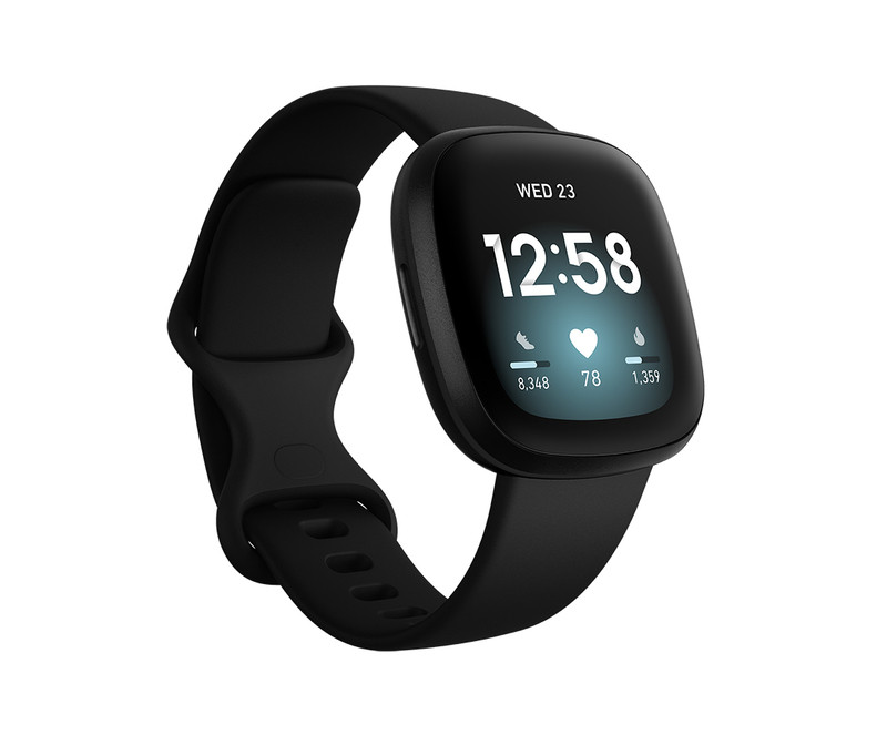 Fitbit Versa 3 Black/Black Aluminum Smartwatch - фото 2 - id-p115279004