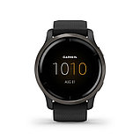 Garmin Venu 2 45mm Slate Stainless Steel Bezel with Black Case & Silicone Band, фото 8