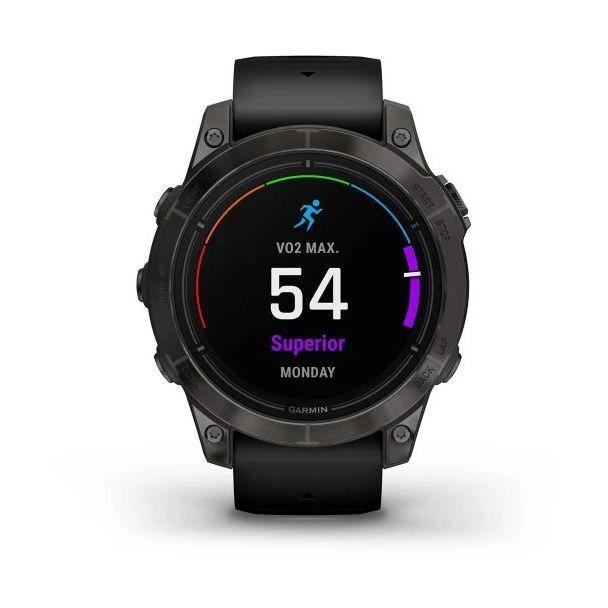 Garmin epix Pro (Gen 2) - Sapphire Edition Smartwatch - Carbon Grey DLC Titanium with Black Band (47mm) - фото 2 - id-p115279017