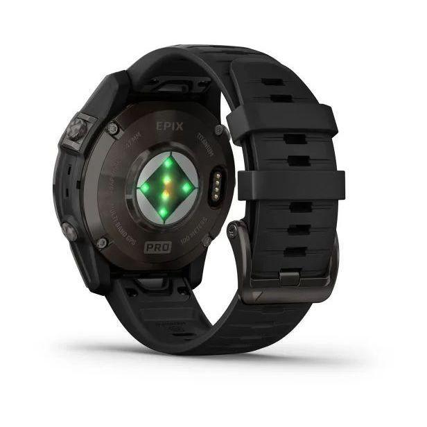 Garmin epix Pro (Gen 2) - Sapphire Edition Smartwatch - Carbon Grey DLC Titanium with Black Band (47mm) - фото 3 - id-p115279017