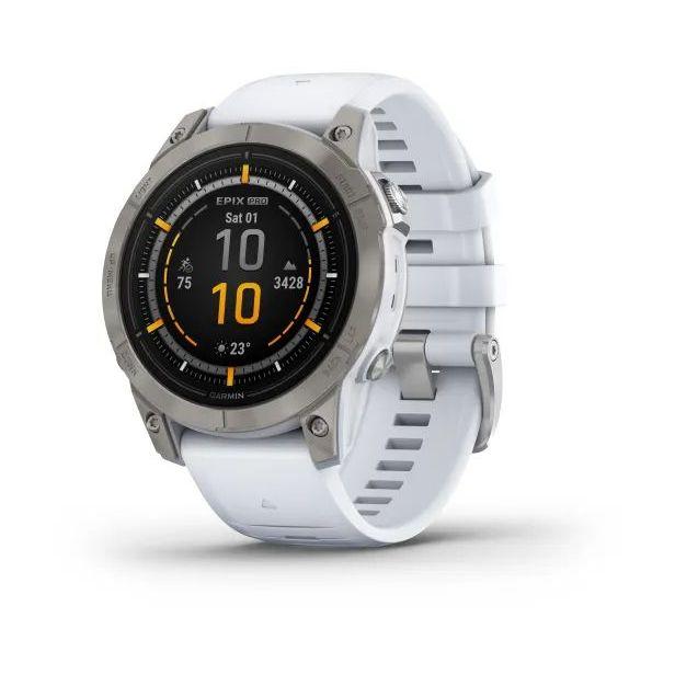Garmin epix Pro (Gen 2) - Sapphire Edition Smartwatch - Titanium with Whitestone Band (47mm) - фото 1 - id-p115279022