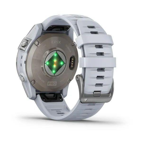 Garmin epix Pro (Gen 2) - Sapphire Edition Smartwatch - Titanium with Whitestone Band (47mm) - фото 3 - id-p115279022