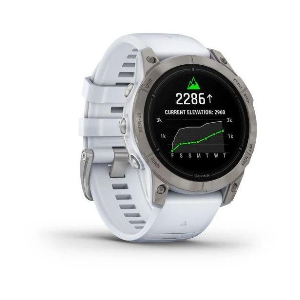 Garmin epix Pro (Gen 2) - Sapphire Edition Smartwatch - Titanium with Whitestone Band (47mm) - фото 6 - id-p115279022