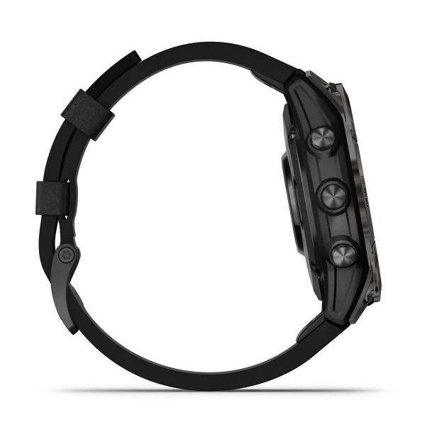 Garmin epix Pro (Gen 2) - Sapphire Edition Smartwatch - Carbon Grey DLC Titanium with Black Leather Band - фото 5 - id-p115279026