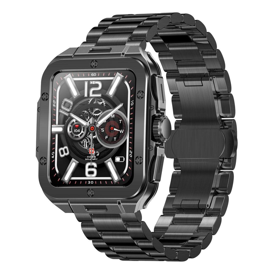 Swiss Military Alps 2 Smartwatch with Gunmetal Frame and Gun StainlessSteel Strap - фото 1 - id-p115279027