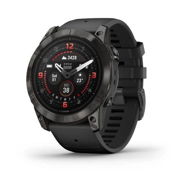 Garmin epix Pro (Gen 2) - Sapphire Edition Smartwatch - Carbon Grey DLC Titanium with Black Band (51mm) - фото 1 - id-p115279028
