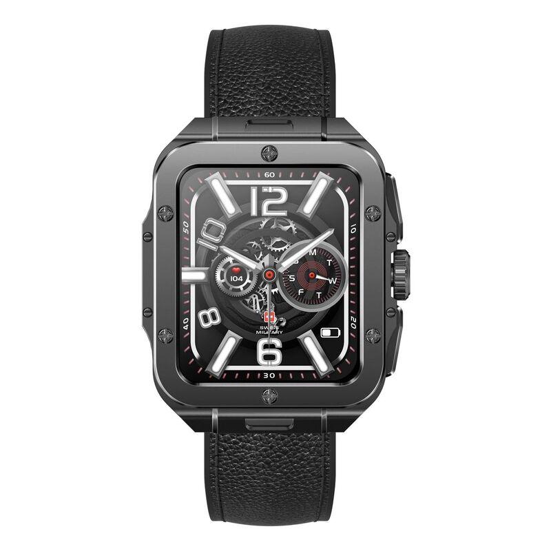 Swiss Military Alps 2 Smartwatch with Gunmetal Frame and Black Leather Strap - фото 3 - id-p115279030