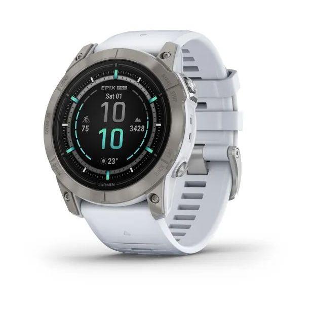 Garmin epix Pro (Gen 2) - Sapphire Edition Smartwatch - Titanium with Whitestone Band (51mm) - фото 1 - id-p115279034