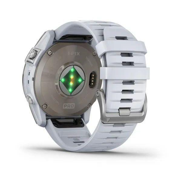 Garmin epix Pro (Gen 2) - Sapphire Edition Smartwatch - Titanium with Whitestone Band (51mm) - фото 3 - id-p115279034