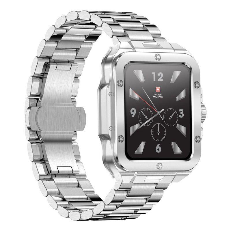 Swiss Military Alps 2 Smartwatch with Silver Frame and Silver StainlessSteel Strap - фото 2 - id-p115279038