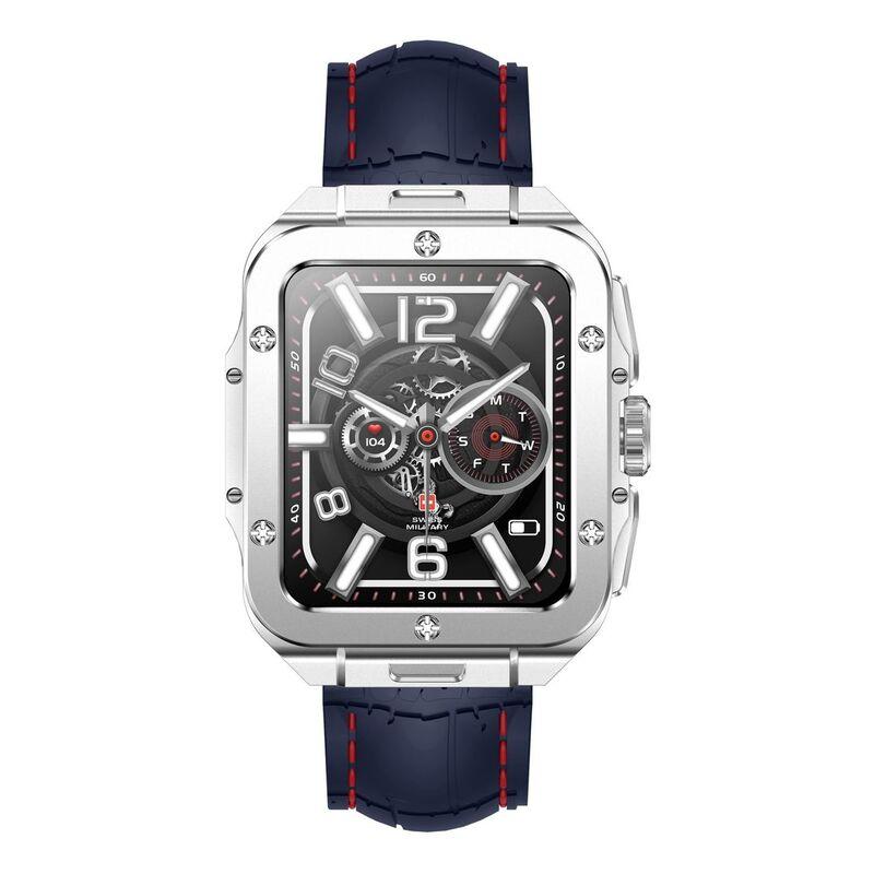 Swiss Military Alps 2 Smartwatch with Silver Frame and Blue Silicon Strap - фото 3 - id-p115279042