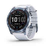 Garmin Fenix 7X Sapphire Solar 51Mm Mineral Blue DLC Titanium with Whitestone Band Smartwatch