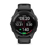 Garmin Forerunner 265 Smartwatch - Black Bezel And Case With Black/Powder Gray Silicone Band, фото 2