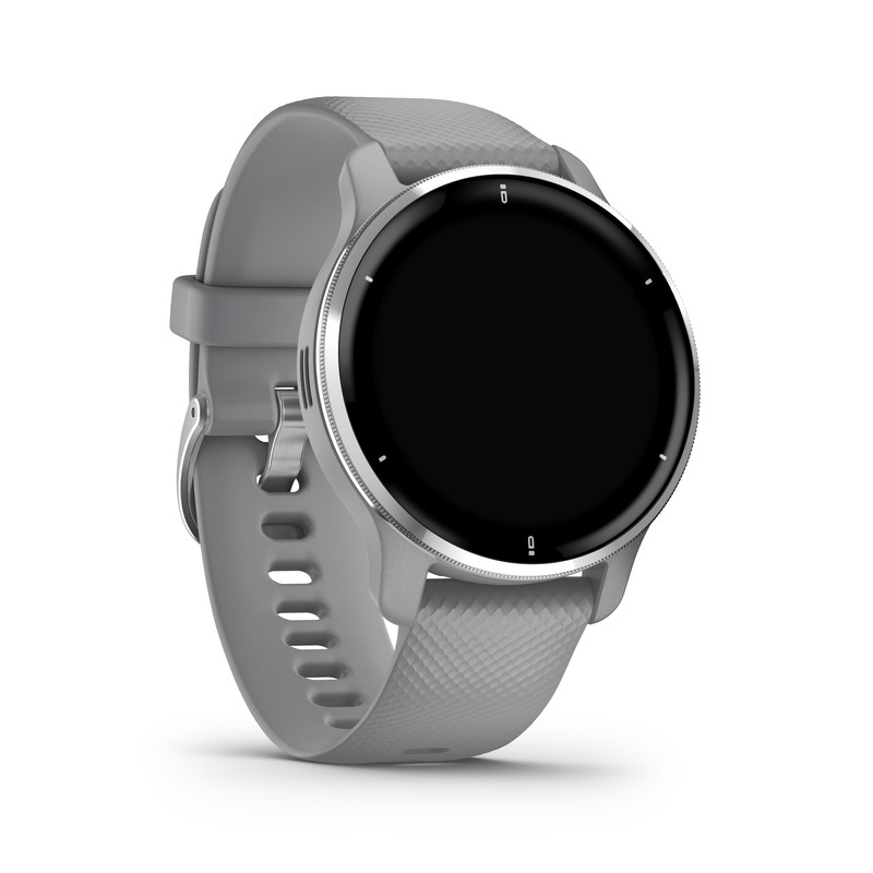 Garmin Venu 2 Plus Silver Stainless Steel Bezel with Powder Grey Case and Silicone Band Smartwatch - фото 8 - id-p115279050