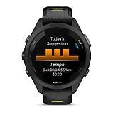 Garmin Forerunner 265S Smartwatch - Black Bezel And Case With Black/Amp Yellow Silicone Band, фото 3
