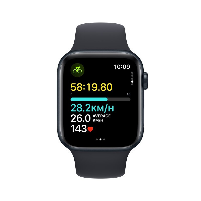 Apple Watch SE (2023) GPS 44mm Midnight Aluminium Case with Midnight Sport Band - M/L - фото 6 - id-p115279058