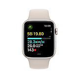 Apple Watch SE (2023) GPS 44mm Starlight Aluminium Case with Starlight Sport Band - M/L, фото 6