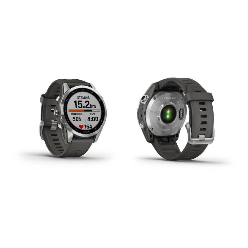 Garmin Fenix 7S 42mm Silver with Graphite Band Smartwatch - фото 4 - id-p115279076