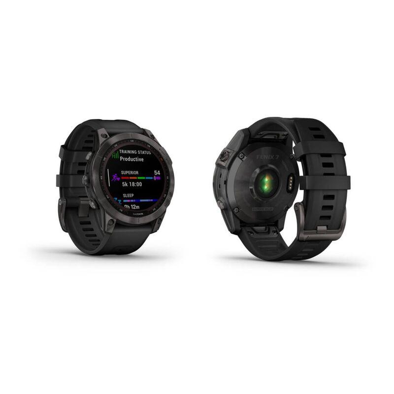 Garmin Fenix 7 Sapphire Solar 47Mm Black DLC Titanium with Black Band Smartwatch - фото 2 - id-p115279080