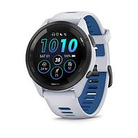 Garmin Forerunner 265 Smartwatch - Black Bezel With Whitestone Case And Whitestone/Tidal Blue Silicone Band