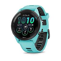 Garmin Forerunner 265 Smartwatch - Black Bezel With Aqua Case And Aqua/Black Silicone Band