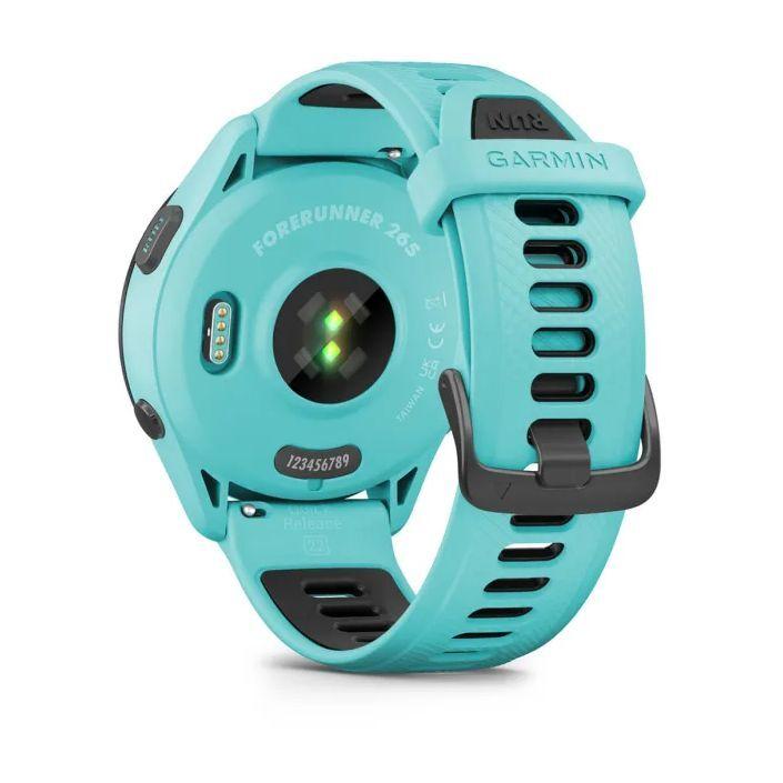 Garmin Forerunner 265 Smartwatch - Black Bezel With Aqua Case And Aqua/Black Silicone Band - фото 5 - id-p115279083