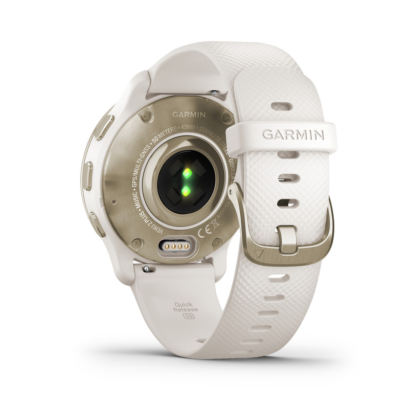 Garmin Venu 2 Plus Cream Gold Stainless Steel Bezel with Ivory Case and Silicone Band Smartwatch - фото 7 - id-p115279086