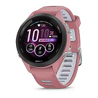 Garmin Forerunner 265S Smartwatch - Black Bezel With Light Pink Case And Light Pink/Powder Grey Silicone Band