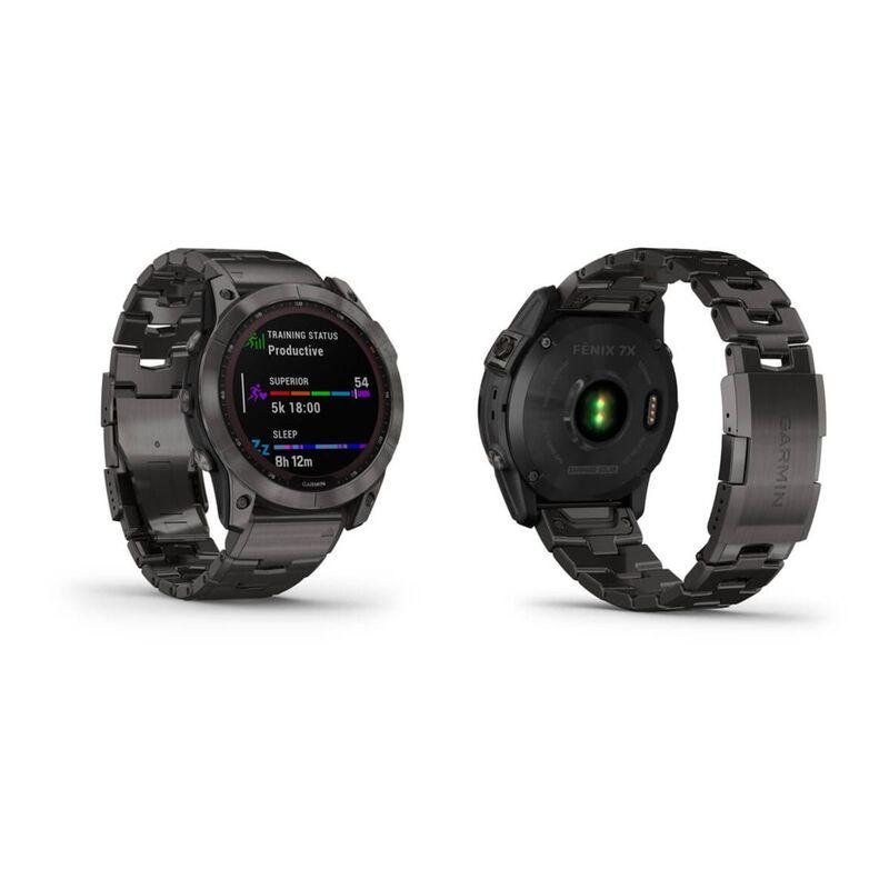 Garmin Fenix 7X Sapphire Solar 51Mm Carbon Grey DLC Titanium with Carbon Grey DLC Vented Titanium Band - фото 2 - id-p115279098