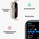 Apple Watch Series 8 GPS 41mm Silver Aluminum Case with White Sport Band, фото 6