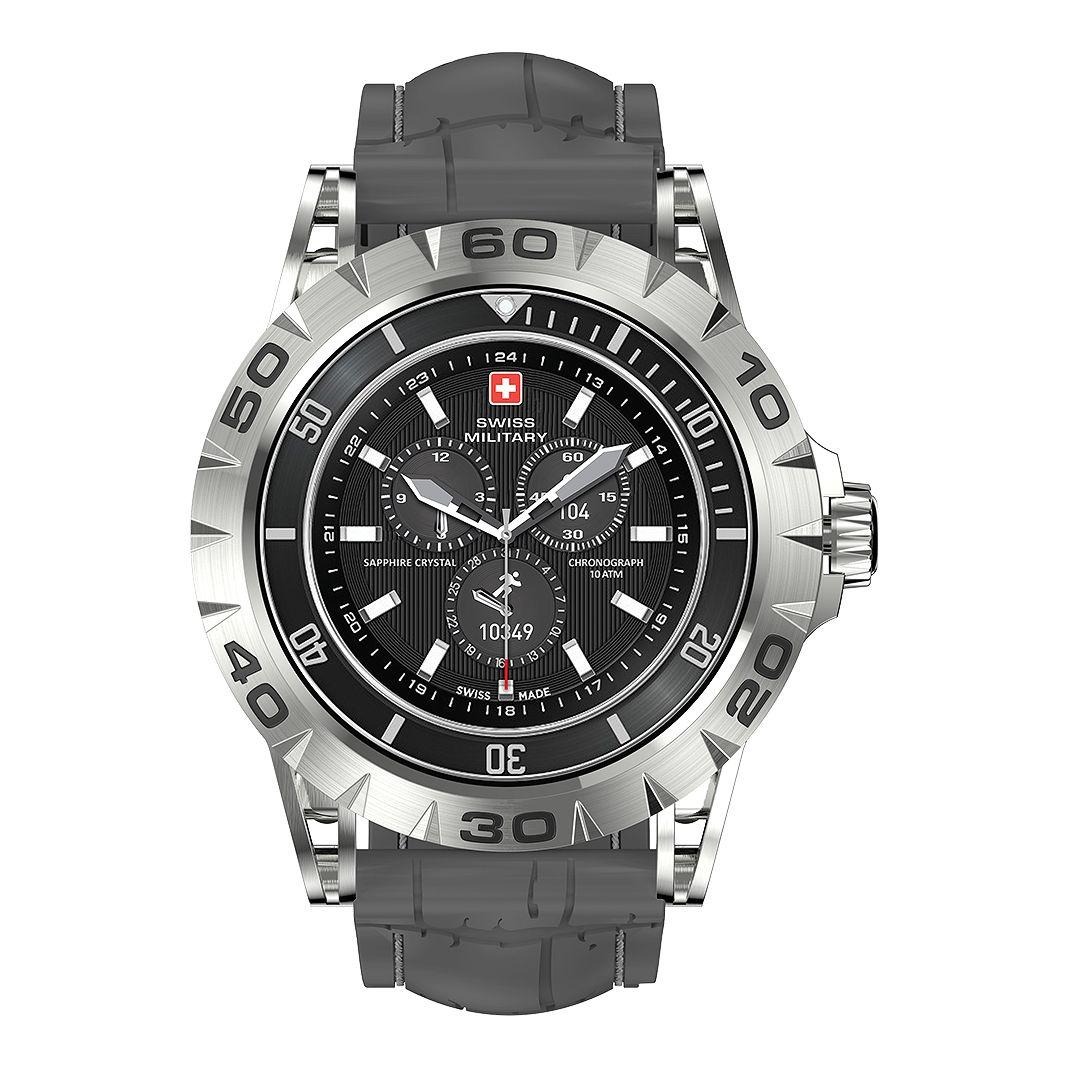 Swiss Military Dom 2 Smartwatch - Silver Frame/Grey Silicon Strap - фото 1 - id-p115279160