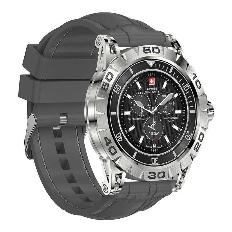 Swiss Military Dom 2 Smartwatch - Silver Frame/Grey Silicon Strap - фото 3 - id-p115279160