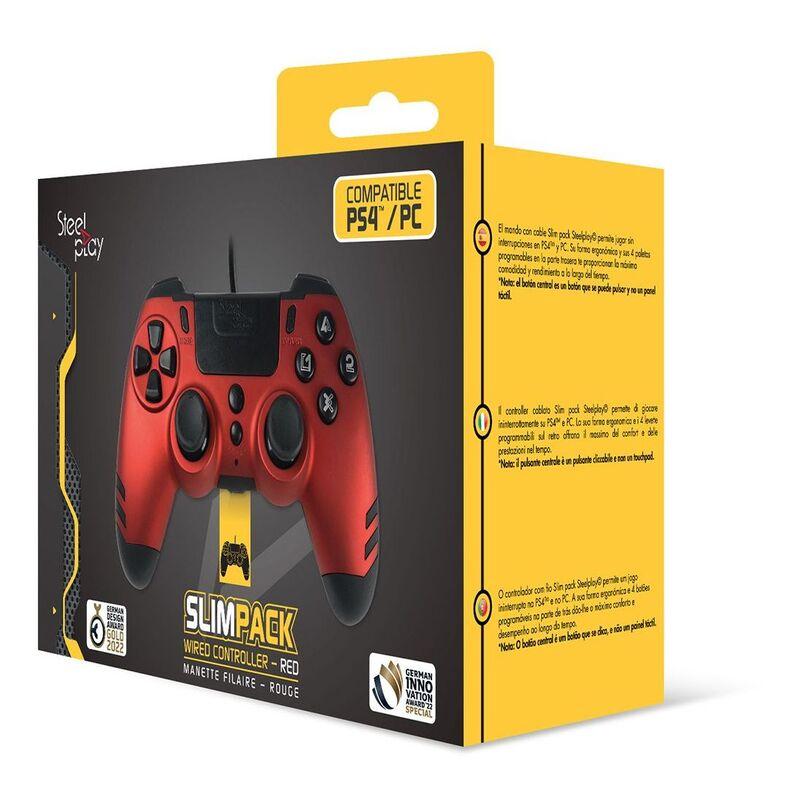 Steelplay Slim Pack Wired Controller For PC/PS4 - Ruby Red - фото 2 - id-p115279205